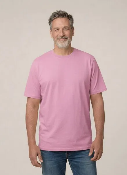UNIPOLAR UNIPOLAR Basic T-Shirt Modell: Crafton Vintage, G. dyed bubble pink (rosa), – Produktbild 1 von 2