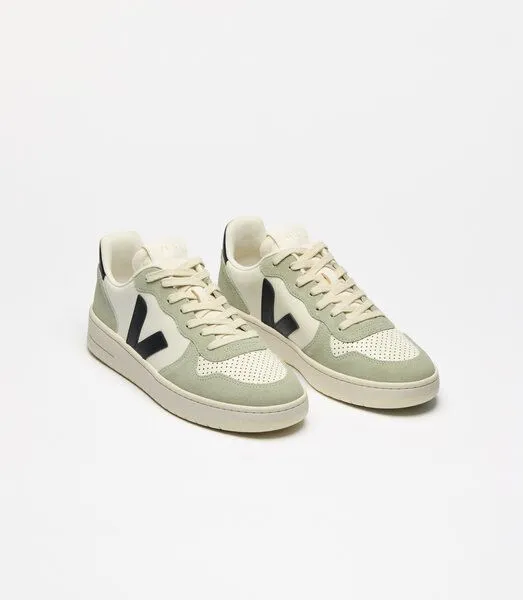 Veja Veja Damen-Sneaker V-10 Prime Leather Pure Black Clay – Produktbild 2 von 4