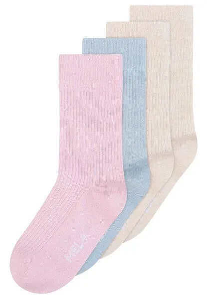 MELA MELA 4-Paar Fairtrade Socken aus Biobaumwolle | gerippt, Mix candy land, – Produktbild 1 von 2