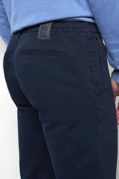 M 5 BY MEYER M 5 BY MEYER Sportliche Chino im Jersey Look, Blau (blau), – Produktbild 5 von 5