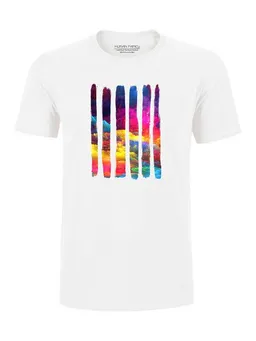 Human Family Human Family Herren Sommer T-Shirt "Colour Splash" in weiß aus 100% Bio-Baumwolle – Produktbild 1 von 1
