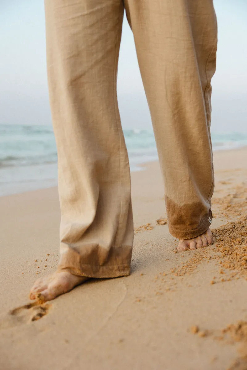 The View Yoga The View Yoga Herren vegan Hose Teya Beige, Beige, – Produktbild 1 von 2