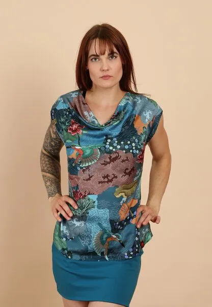 Die rote Zora Die rote Zora Wassesrfallbluse Kingfisher – Produktbild 3 von 3