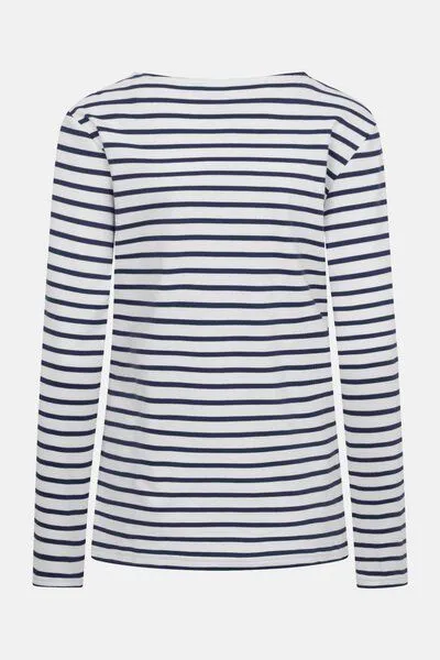 Hanseheld Hanseheld Streifenshirt Damen Langarm GOTS Organic, Natur-marine, – Produktbild 2 von 4