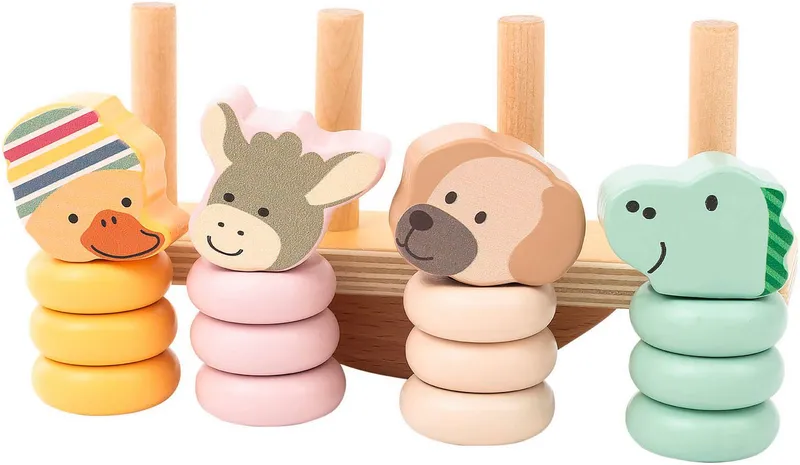 Sterntaler Sterntaler Stapelspielzeug Balancierspiel Holz, Beige, – Produktbild 3 von 5