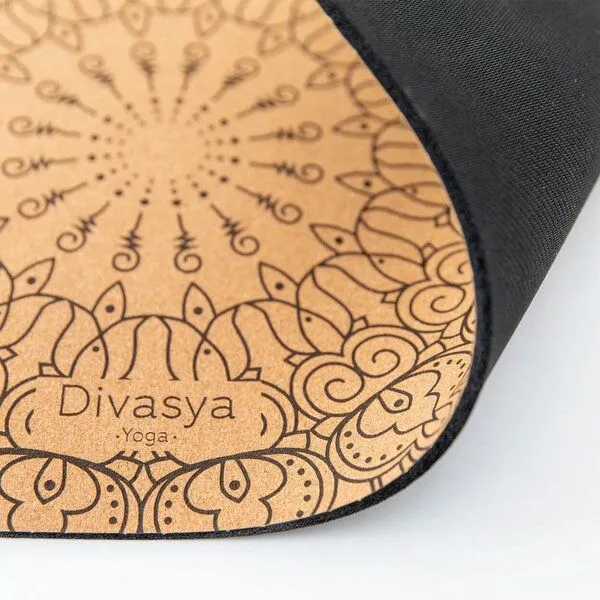 Divasya Divasya Yoga-Support-Set: Kork-Yogamatte & Yoga-Pad, Sonne, – Produktbild 4 von 4