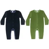 Leela Cotton Leela Cotton Baby Strampler Set, Nachtblau/waldgrün, – Produktbild 1 von 1
