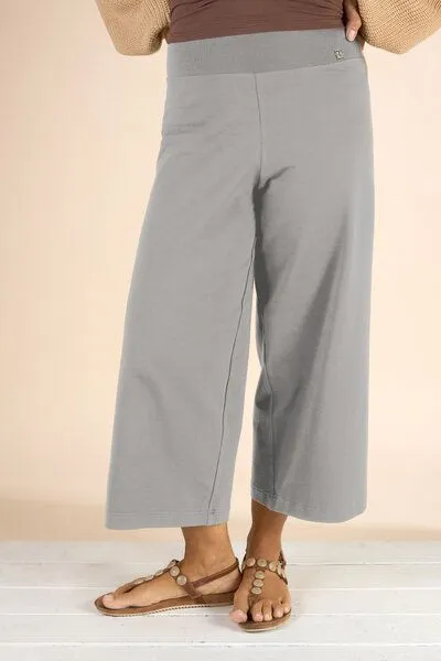 La Gitana La Gitana Culotte Hose Damen Bio-Baumwolljersey nachhaltig – „Loah“, Grau, – Produktbild 2 von 4