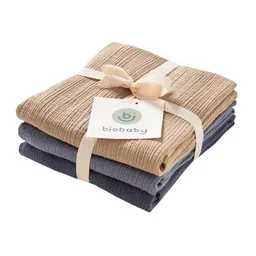 People Wear Organic People Wear Organic Biobaby Mulltuch 3er-Pack, 100% Bio-Baumwolle, 65x65cm,4 Farbvarianten – Produktbild 1 von 1