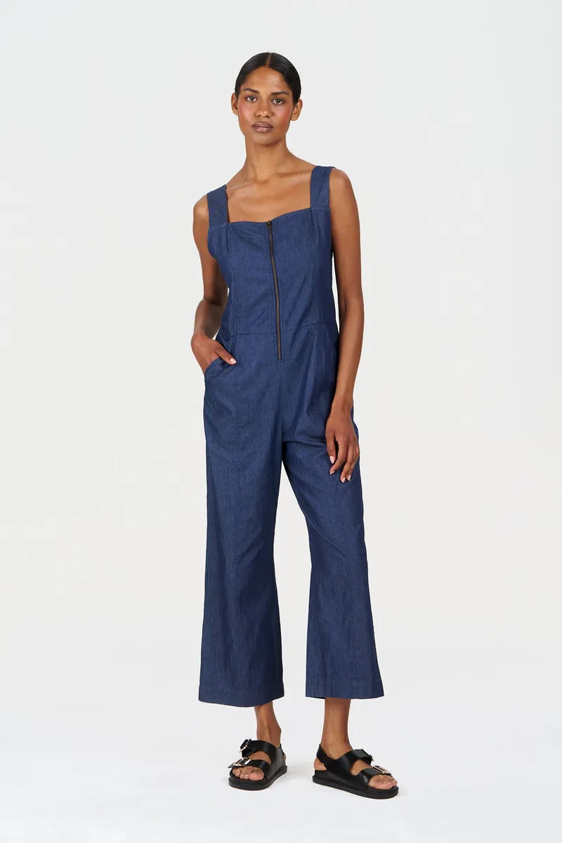 KOMODO KOMODO Damen vegan Jumpsuit Day Midwash Blau, Dunkelblau, – Produktbild 1 von 1