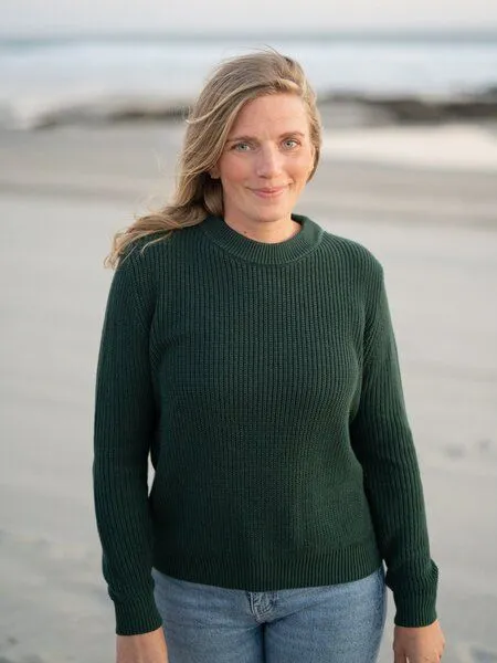 FUXBAU FUXBAU 4Seasons Frauen Strickpullover, Waldgrün, – Produktbild 4 von 4
