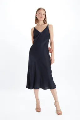 Neu Nomads Neu Nomads Damen vegan Slip Dress Bias Schwarz – Produktbild 1 von 1