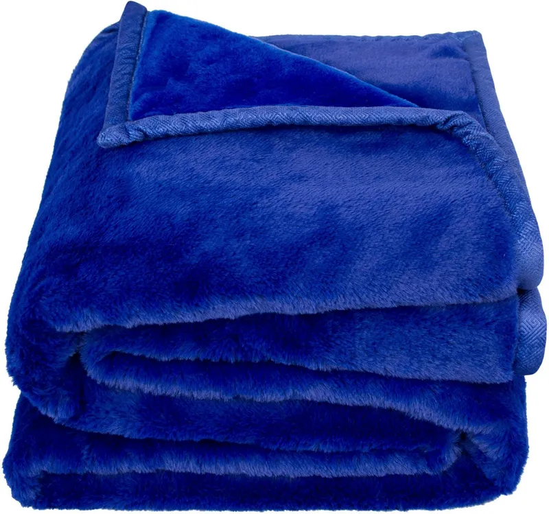 Wohndecke The Blanket, extra weiche Kuscheldecke, schlichtes Design, ZOEPPRITZ1828, Extra weiche Decke aus recyceltem Polyester, Blau, – Produktbild 1 von 2