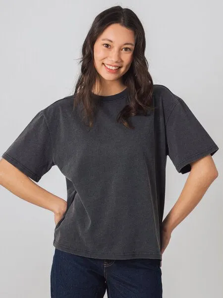 Honest Basics Honest Basics OG Shirt aus Bio- und recycelter Baumwolle, Charcoal, – Produktbild 3 von 4