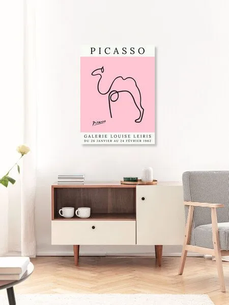 Photocircle Photocircle Poster / Leinwandbild - Picasso Kamel – rosa – Produktbild 3 von 4