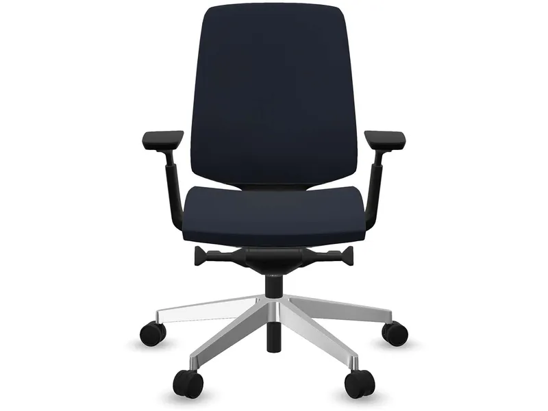 profim profim Bürodrehstuhl "LIGHT UP" mit Armlehnen, Gestell: silber, Stoff: blau – Produktbild 1 von 1