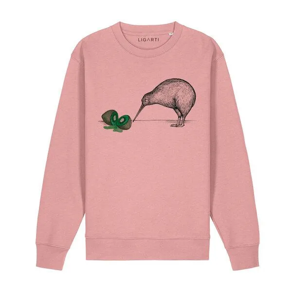 LIGARTI Pullover – Zwei Kiwis – LIGARTI Tiermanufaktur, Altrosa, – Produktbild 3 von 3