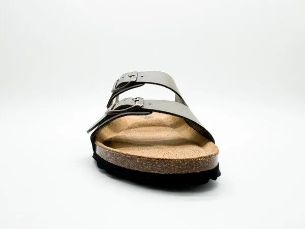thies thies ® Eco Sandalen aus vegetabil gegerbtem Leder, Wasabi (dunkelgrün), – Produktbild 3 von 4