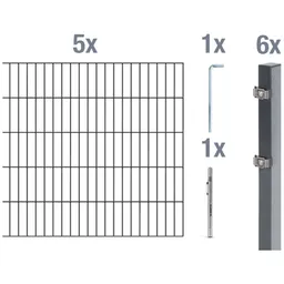 Alberts ALBERTS DSM-Set, Typ6/5/6, 2 m, Klemmlasche, anth.kstbe.RAL7016, zE, m.Graphitstift, Höhe 1600 mm – Produktbild 1 von 1