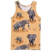 Walkiddy Walkiddy Elephant Family - Nachhaltiges Orange Unterhemd - Umweltfreundlich & Allergikerfreundlich – GOTS zertifiziert – Produktbild 1 von 1