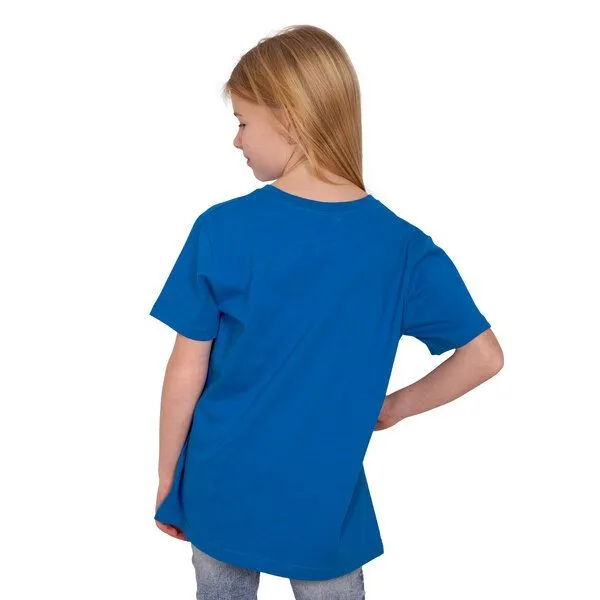 HANDGEDRUCKT HANDGEDRUCKT "Pferdeliebe" Unisex Kinder T-Shirt, Brightblue, – Produktbild 2 von 3