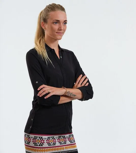 Gary Mash GARY MASH Bluse Odessa aus TENCEL Lyocell Mix, Schwarz, – Produktbild 1 von 4