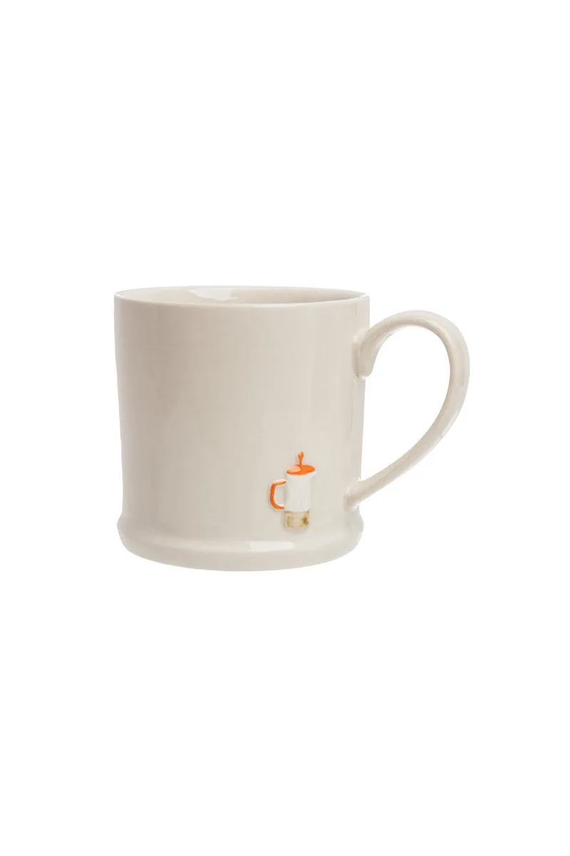 Tranquillo Tasse BRUNETTEA French Press – Steinzeug - creme – Produktbild 1 von 2