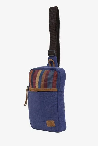 Dragolina Dragolina Crossbody Tablettasche Faun W. mit Webstoff der Pwo Karen, Azurblau (blau), – Produktbild 2 von 4
