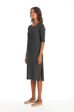 RAVENS VIEW IBIZA RAVENS VIEW IBIZA Damen vegan Kleid Mia Anthrazit Grau – Produktbild 1 von 1