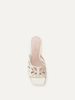 BIKKOU BIKKOU Damen vegan Sandalen 19:30 Uhr Golden Hour Meringue-Croco – Produktbild 1 von 1