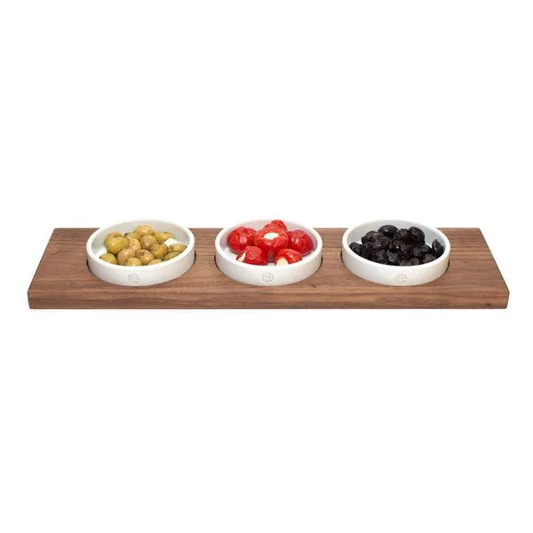 klotzaufklotz klotzaufklotz Servierschalen mit Holztablett, Blassrosa, – Produktbild 7 von 8
