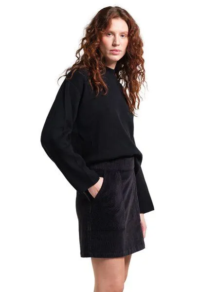 Dedicated DEDICATED Skirt Majorna Corduroy, Black, – Produktbild 3 von 4