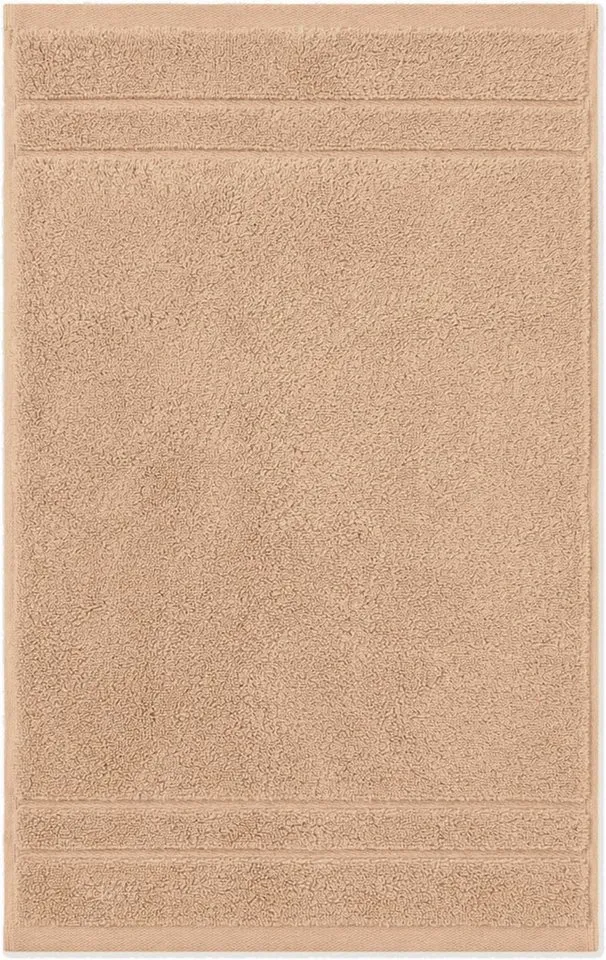 OTTO home Handtuch Set Inga, 3 Qualitäten, Duschtücher, Handtücher, Gästetücher, Seiftücher, Walkfrottier (10-St), Handtücher mit feiner Bordüre, 100% Baumwolle, Beige, – Produktbild 5 von 8