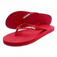 Waves WAVES Original Red - Flip Flop aus fair gehandeltem Naturkautschuk - Badelatschen in Rot – Produktbild 1 von 1