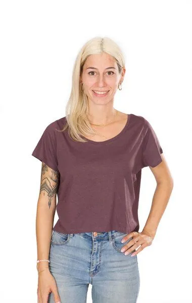 Life-Tree Life-Tree Ecovero Shirt für Damen "Basic" in Fern Green/Mulberry, Lila, – Produktbild 1 von 4