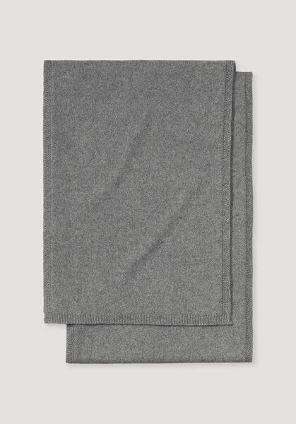 hessnatur hessnatur Strick Schal aus Bio-Merinowolle mit Bio-Baumwolle, Grau, – Produktbild 3 von 3