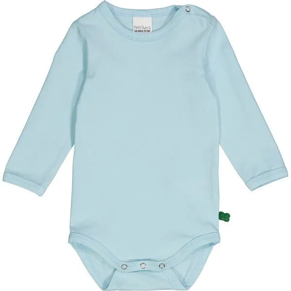 Freds World Freds World Langarmbody – GOTS-zertifiziert, vegan, Aqua (blau), – Produktbild 1 von 2