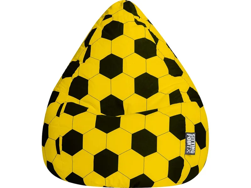 Sitzsack "Fankurve XL", 70 x 110 cm, schwarz-gelb – Produktbild 1 von 1