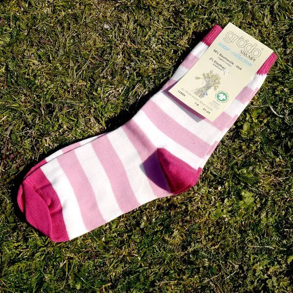 grödo grödo Baby -/Kindersocken (3er Pack), Rosa/weiss, – Produktbild 4 von 4