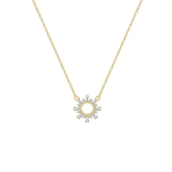 Eppi Eppi Kette mit Synthetischen Baguette und Round Diamanten Caibre, Gelb, – Produktbild 1 von 3