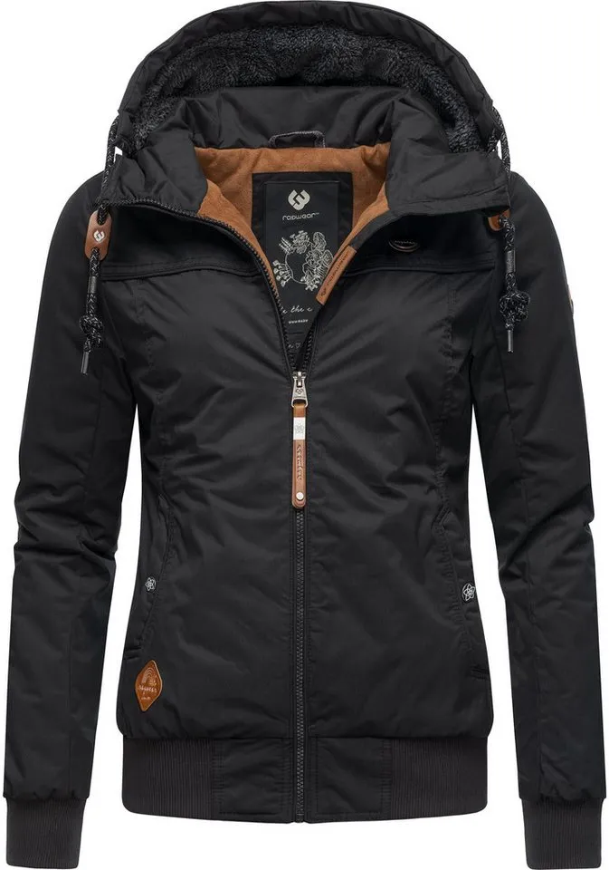 ragwear ragwear Winterjacke Jotty Winter stylische Outdoorjacke mit abnehmbarer Kapuze, Schwarz, – Produktbild 2 von 4