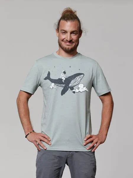 watapparel watapparel T-Shirt Unisex Spacewhale, Aloe, – Produktbild 2 von 4