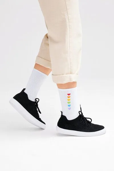 Natural Vibes Natural Vibes Herzen Socken Bio GOTS | Bunte Socken | Tennissocken | Love4All | Herren Damen Socken – Produktbild 3 von 3