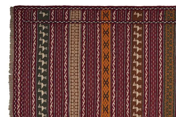 Rugtales Kelim Kordi „Rugtales“ aus Schurwolle, Violett, – Produktbild 4 von 4