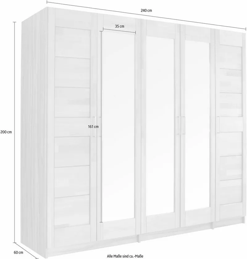OTTO home Drehtürenschrank Triest teilmassiv, FSC®-zertifizierte Buche, Beige, – Produktbild 8 von 8