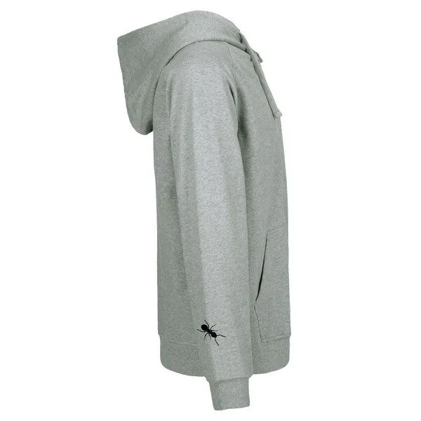 HANDGEDRUCKT HANDGEDRUCKT "Ameisen" Männer Zip-HOODY aus reiner Biobaumwolle (kbA), Grey, – Produktbild 3 von 4