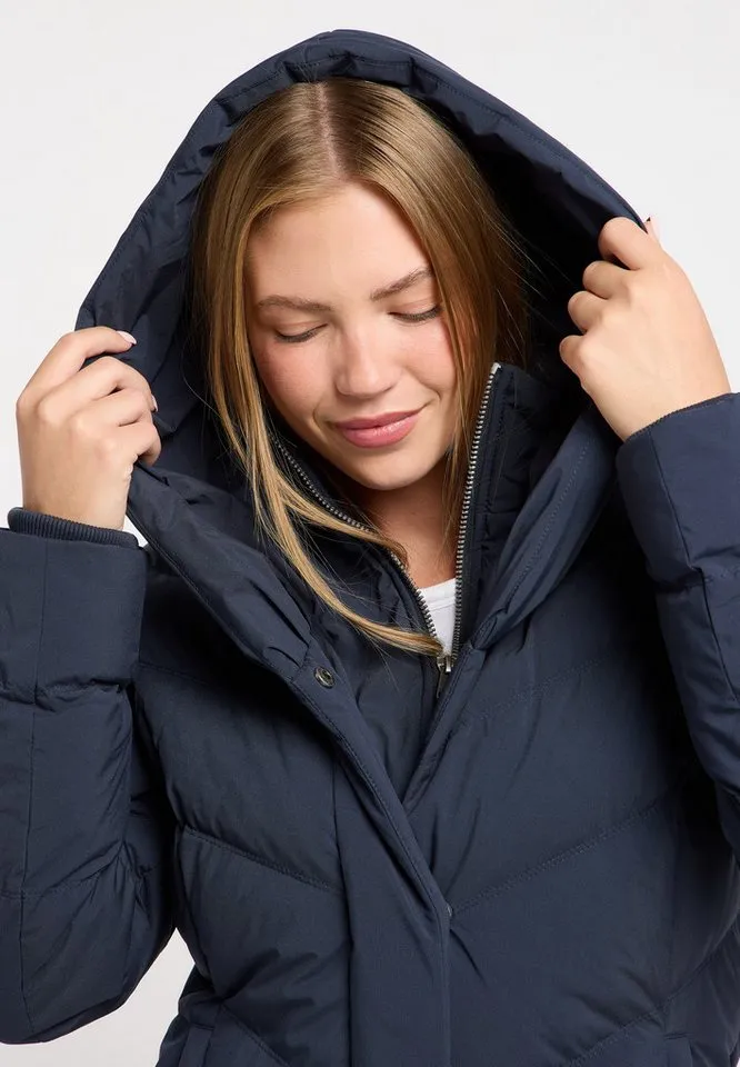 ragwear ragwear Steppmantel NATALKA verdeckter Reißverschluss, Blau, – Produktbild 4 von 5