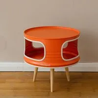 Lockengelöt Lockengelöt Little Betty Deckel ohne Ausguss Nachttisch Couchtisch aus kleinem Ölfass, Orange, – Produktbild 2 von 3