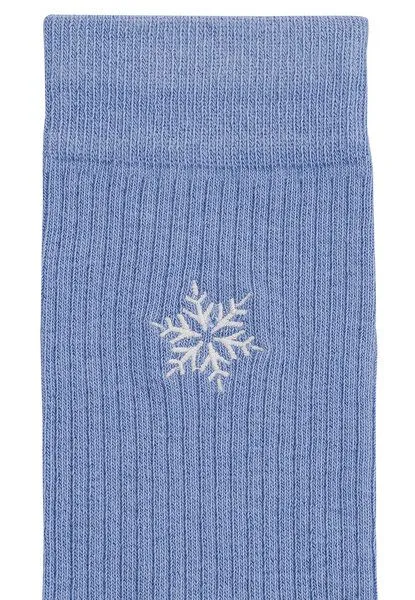 MELA MELA Gerippte Socken Stickerei Bundle, Snowflake / stars, – Produktbild 2 von 3