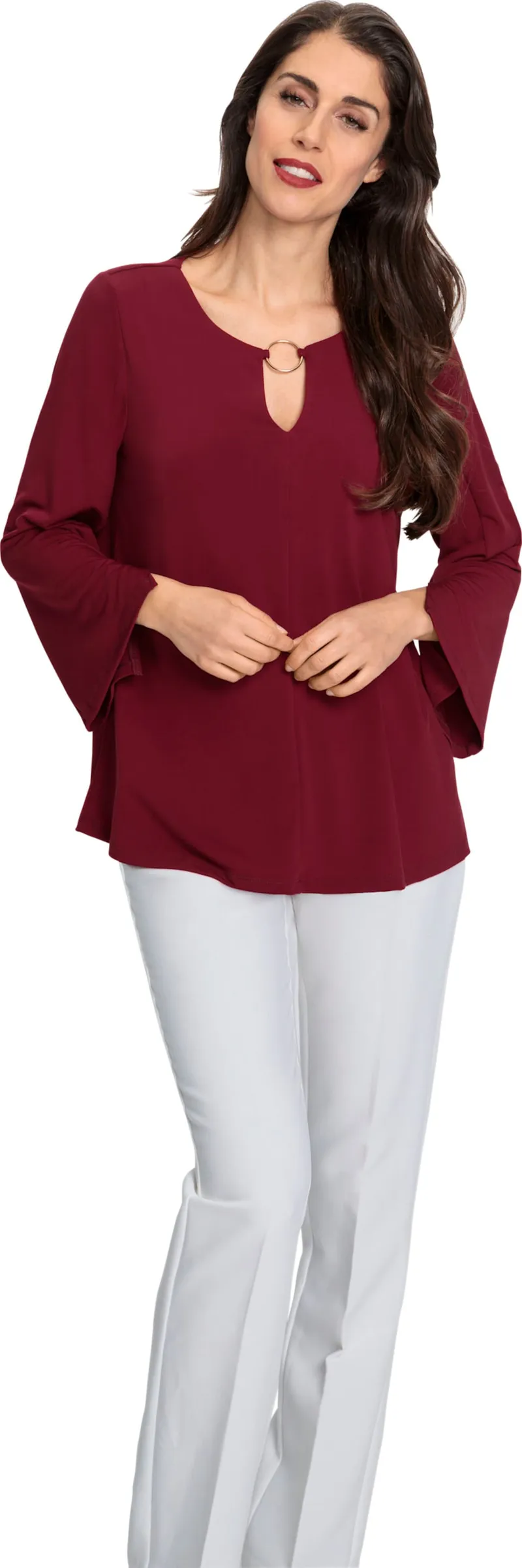 heine 3/4-Arm-Shirt dunkelrot, Dunkelrot, – Produktbild 2 von 2